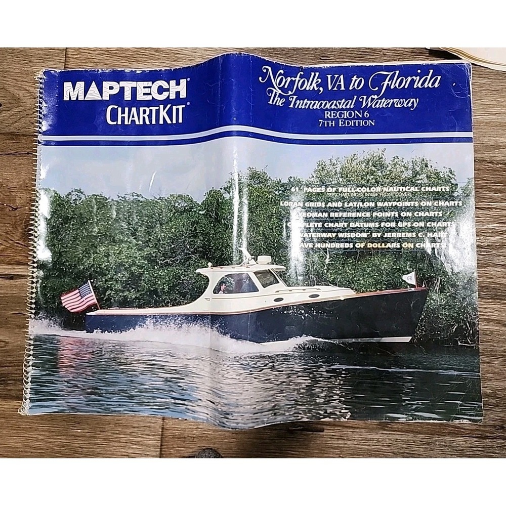 Maptech ChartKit Norfolk VA Florida Intracoastal Waterway Region 6 Edition 7th
